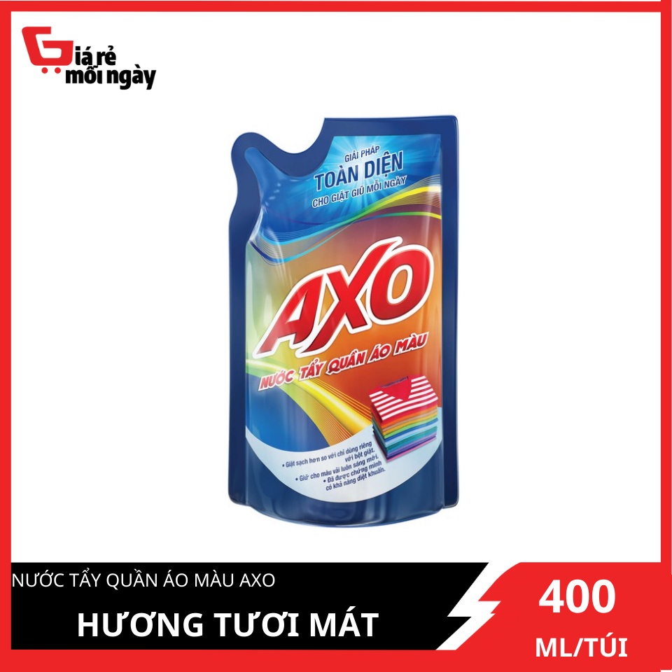 Nước Tẩy Quần Áo Axo Hương Tươi Mát Túi 400ml