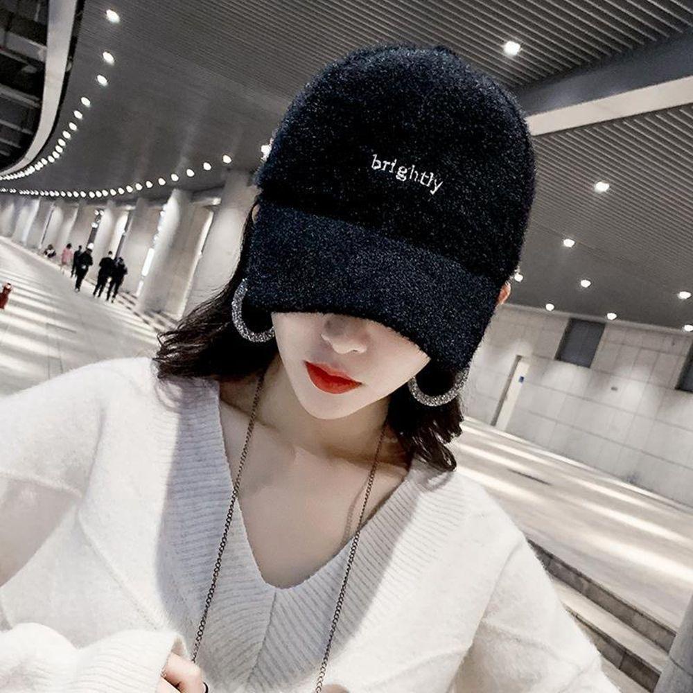 Mũ Lưỡi Trai Chất Liệu Len Lông Cừu Phong Cách Hip Hop Thời Trang Thu Đông Cho Nam