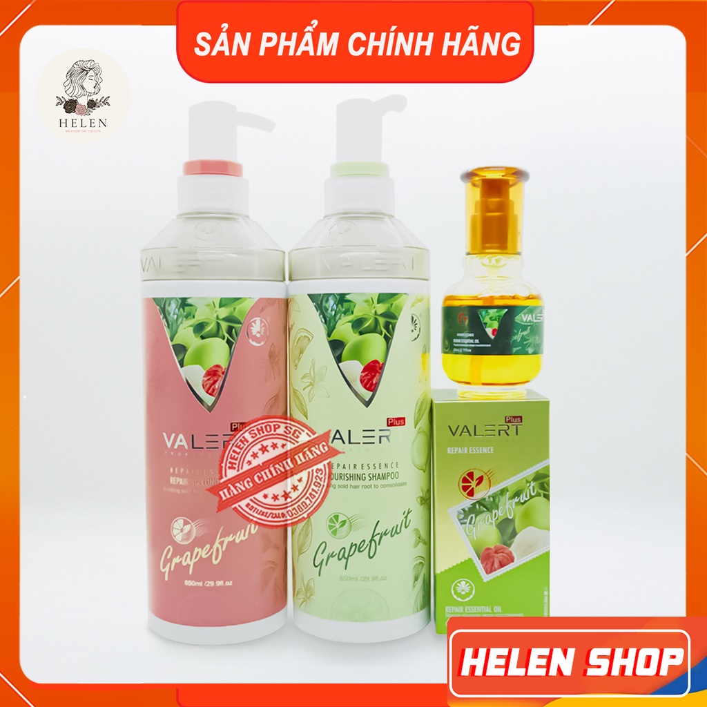 Tặng TINH DẦU  Combo Dầu Gội Xả Bưởi GRAPEFRUIT Plus 850ML Giảm Rụng Tóc, Kích Mọc Tóc, Phục Hồi Hư Tổn, Dưỡng Ẩm