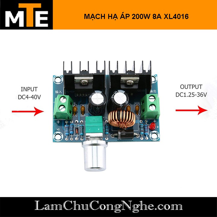 Mạch nguồn giảm áp DC XL4016 200W 8A module Buck