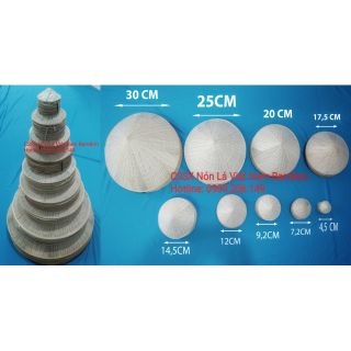 Bộ 10 cái Nón lá nhỏ 4,5cm  trang trí, cắm hoa