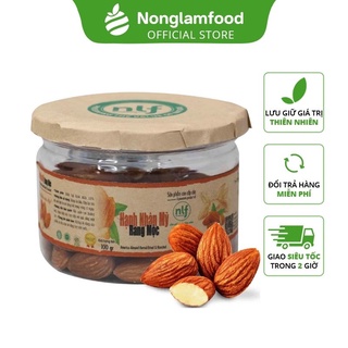 Hạnh nhân Mỹ rang mộc Nonglamfood  100g | Healthy Snack | Ăn vặt văn phòng | Ăn vặt tốt cho sức khỏe | Hạt dinh dưỡng