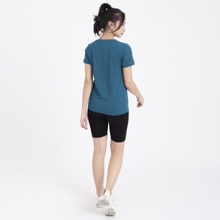 Áo thun nữ cổ tim - Xanh cổ vịt
