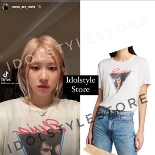 (kèm card)áo thun tay lỡ tam giác Rose Rosé BP