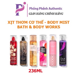 Xịt thơm cơ thể bath & body works body mist 236ml