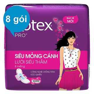 Combo 8 gói Băng vệ sinh Kotex Pro siêu mỏng