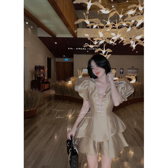 BIGSIZE Đầm phối nơ xoè 55-100kg