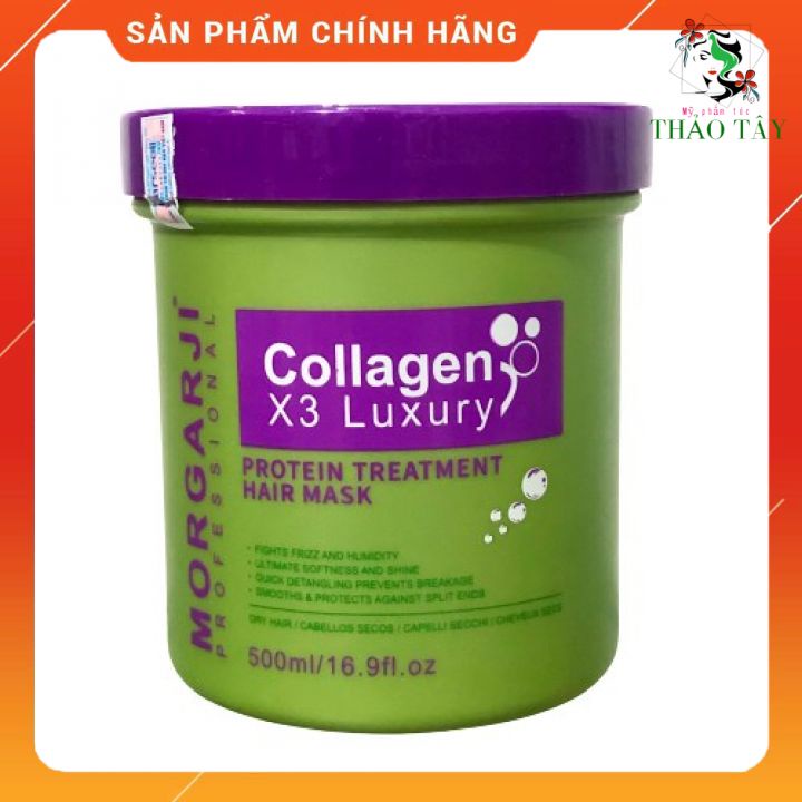 DẦU HẤP Ủ TÓC MORGARJI COLLAGEN X3 LUXURY 500ML - HỦ