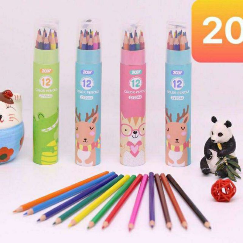 Hộp bút chì màu 12 màu ZOY, tặng kèm gọt . Hàng chất lượng cao, an toàn cho sức khỏe