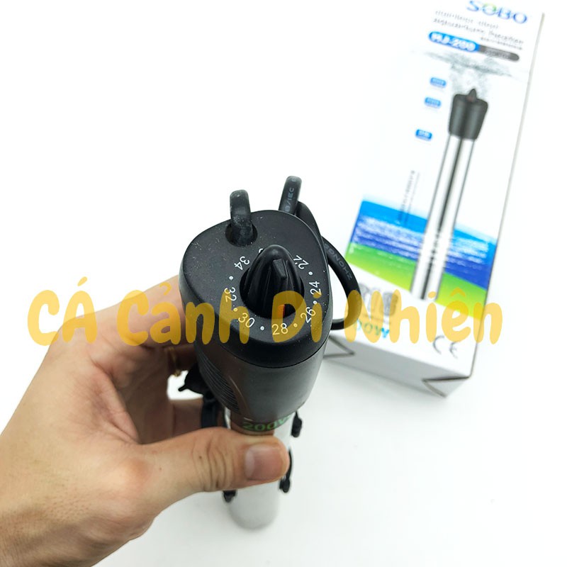 Cây sưởi ấm hồ cá vỏ inox 200W SOBO HJ-200 HJ200 cho hồ bể cá