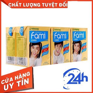 Lốc 6 hộp sữa đậu nành Fami nguyên chất và Fami canxi 200ml