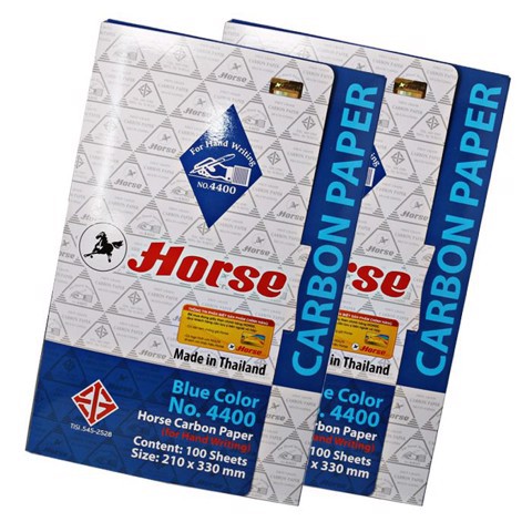 Xấp 100 tờ giấy than Horse xanh 4400 Carbon Paper Horse