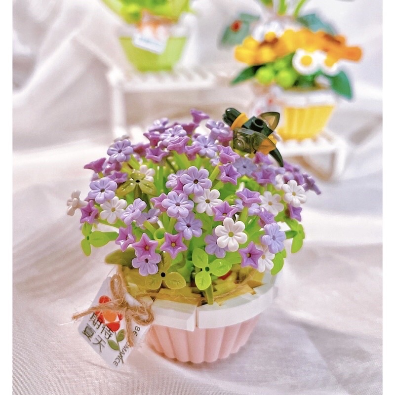 Combo đồ chơi lắp ráp mô hình chậu hoa mẫu mới