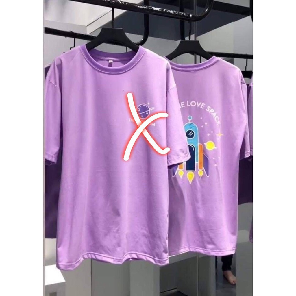 Áo Thun Tay Lỡ Vũ Trụ Tím 🌸FREESHIP🌸 [ IN TO THE LOVE SPACE ] phù hợp cho cả nam và dưới dưới 75 kg | BigBuy360 - bigbuy360.vn