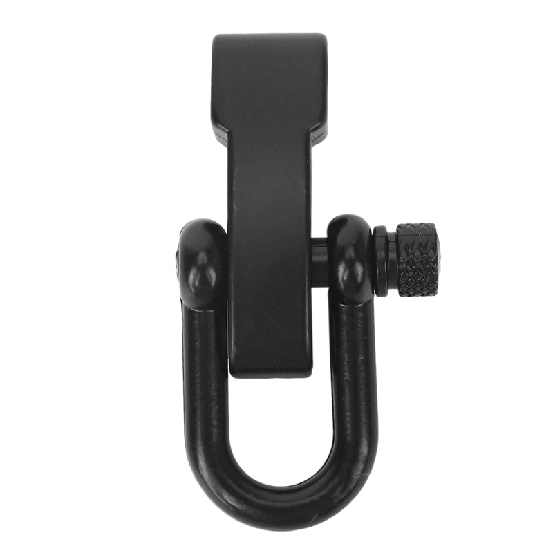 10x U Phong cách hợp kim kẽm có thể điều chỉnh Khóa còng cho vòng đeo tay Paracord Dây màu đen