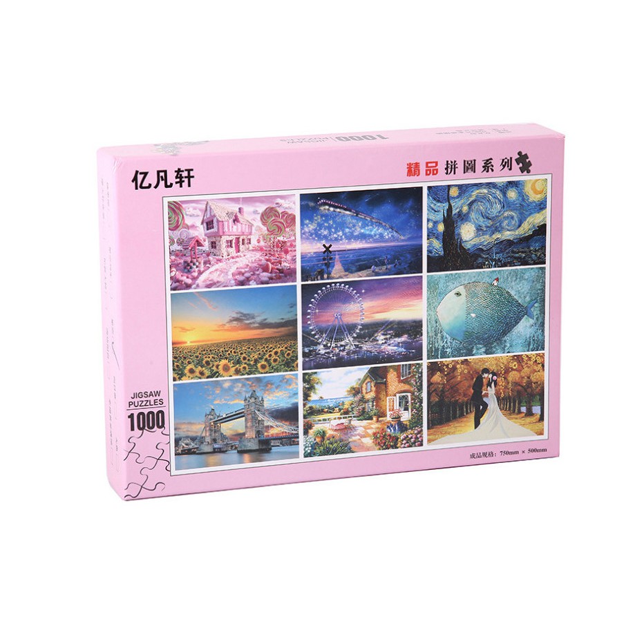 Bộ Tranh Ghép Xếp Hình 1000 Pcs (75*50cm) Jigsaw Puzzle Miếng Ghép Gỗ Cao Cấp Tổng Hợp Những Mẫu Tranh Đẹp Nhất