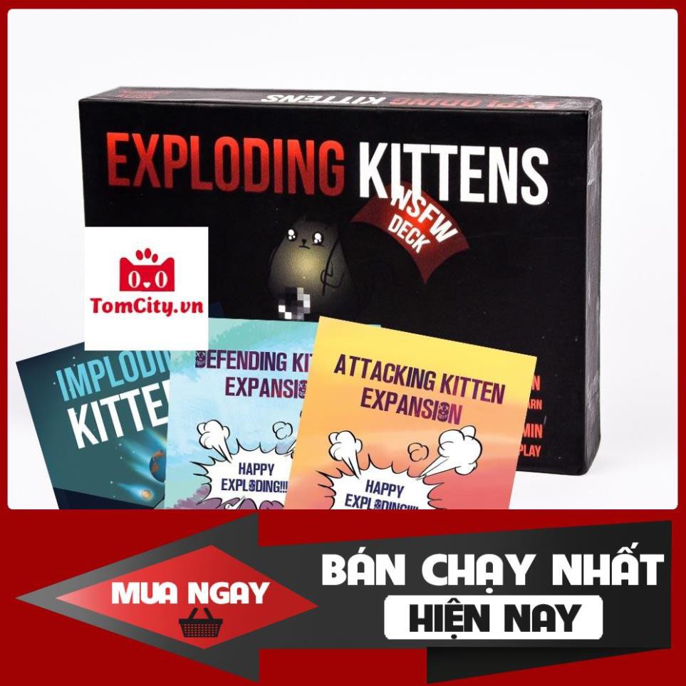 Combo Exploding Kittens Mèo nổ 18+ và 3 Bản mở rộng