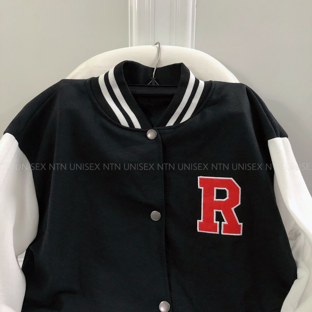 [sẵn] Áo Khoác Bomber Varsity Freesize Nữ Phong Cách Hàn Quốc Chất Nỉ Dày Dăn [Kèm Ảnh Thật]