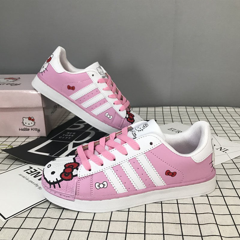 HELLOKITTY Giày Lười Nữ In Hình Mèo Hello Kitty Dễ Thương