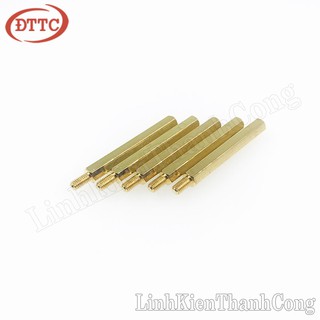 Bộ 10 Chiếc Cọc Đồng M3 35+6mm Đực-Cái