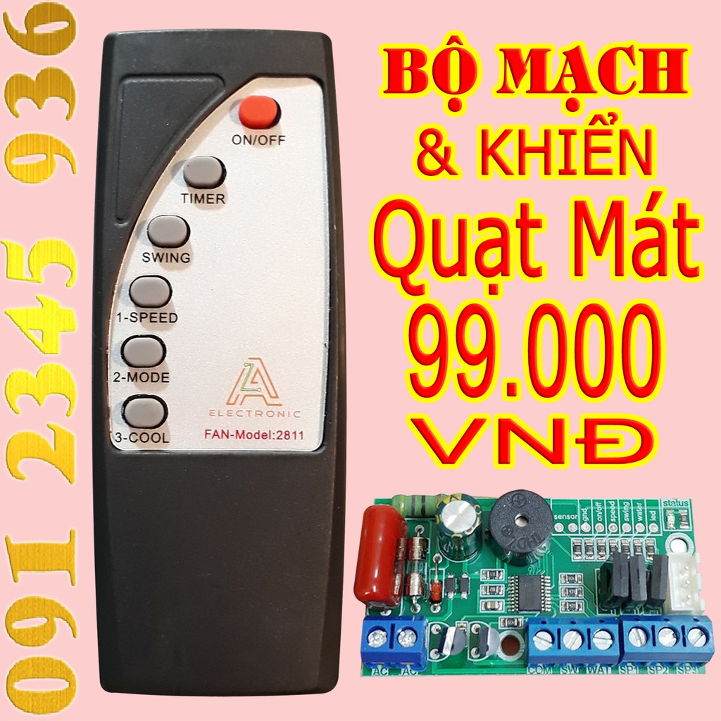 Bộ Mạch và Điều Khiển AZ cho quạt Điều Hòa, quạt Phun Sương, quạt Thông thường và các ứng dụng. Điều khiển Thông Minh.