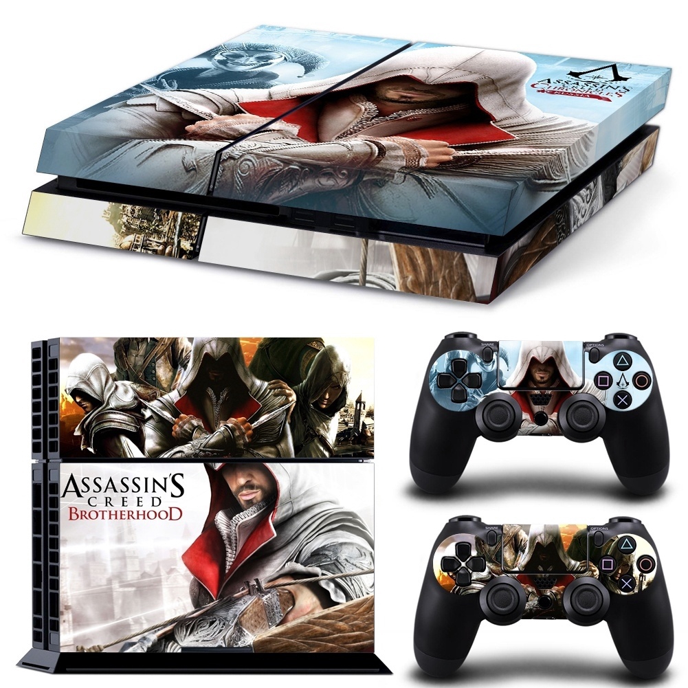 Miếng dán trang trí bộ máy chơi game PS4 hình Assassin's Creed Brotherhood