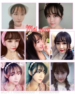 Tóc mái mưa làm từ tóc thật 100%
