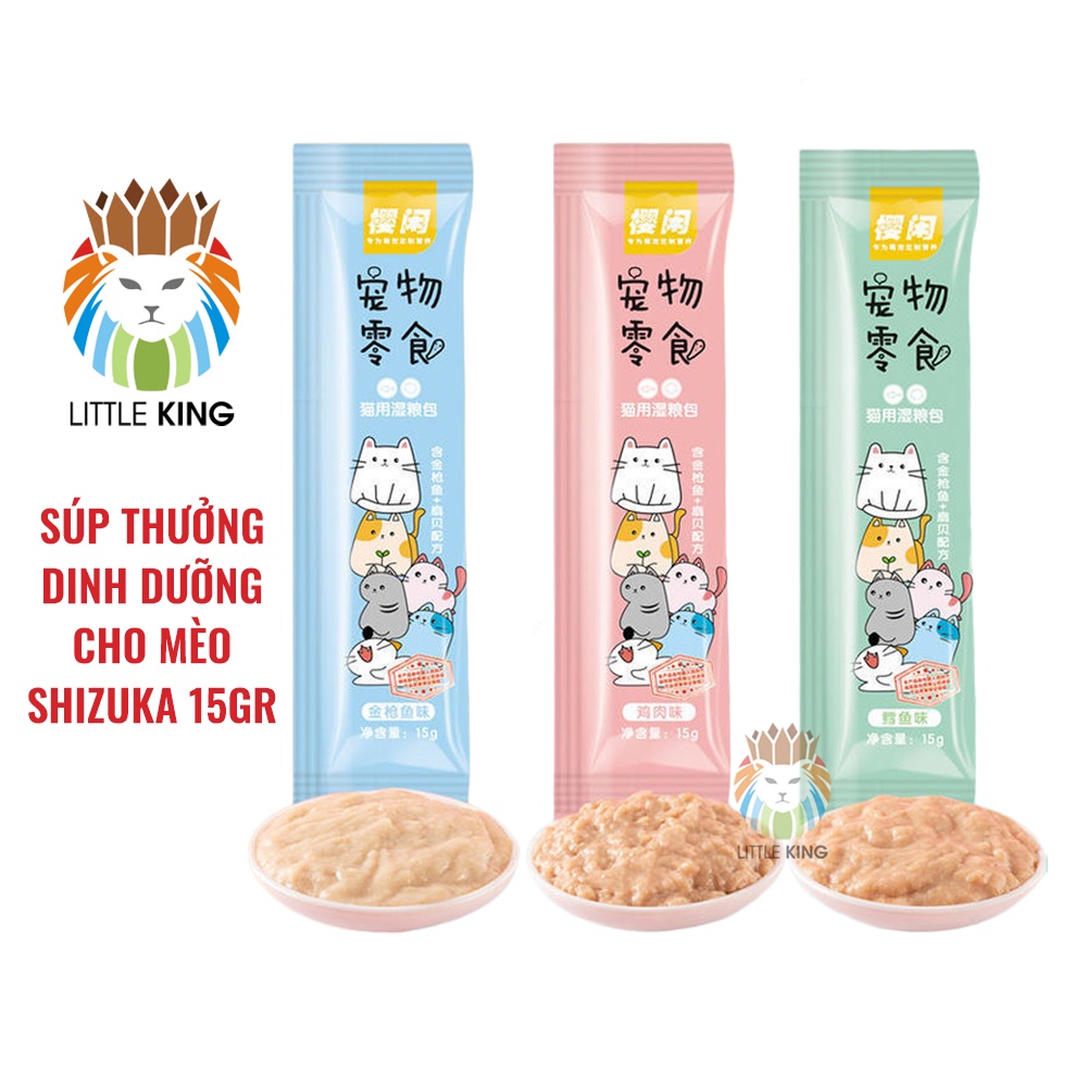 Súp thưởng cho mèo Shizuka 15gr thức ăn dinh dưỡng cho mèo giá rẻ Little King