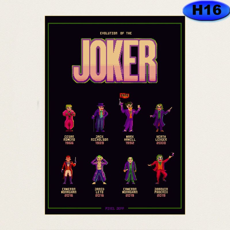 Áp Phích Dán Tường Trang Trí In Hình Nhân Vật Phim Joker Phong Cách Retro