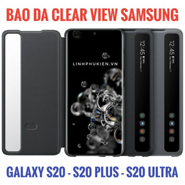Bao da Clear View Samsung Galaxy S20 S20 Plus S20 Ultra Clear View chính hãng | BigBuy360 - bigbuy360.vn