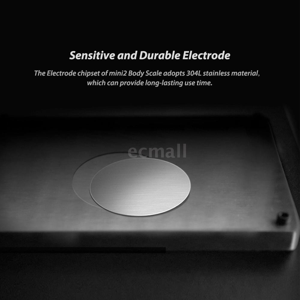 Ecmall Xiaomi YUNMAI Mini 2 Smart Body Scale Balance Fat Weight Scales APP Control LED Digital Displ