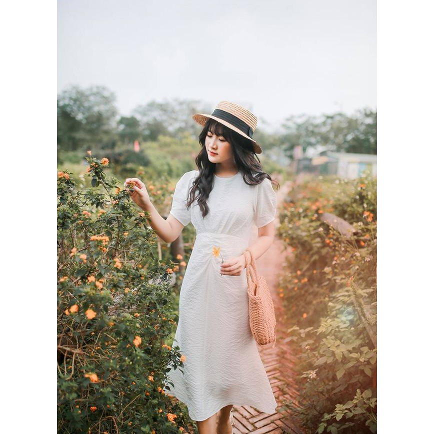 Đầm Nữ Đẹp [ảnh chụp thật] váy nữ TRẮNG PHỐI EO THANH LỊCH - SVL2 HALEY | BigBuy360 - bigbuy360.vn