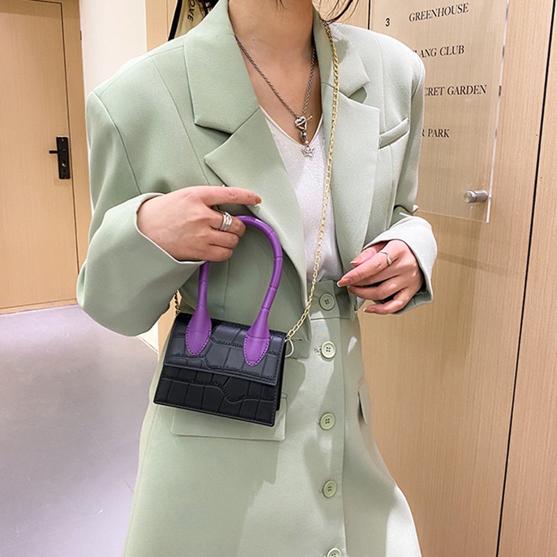 Túi đeo chéo IELGY bằng PVC họa tiết vân đá phong cách Hàn Quốc thời trang dành cho nữ