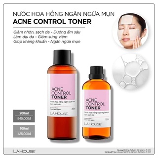 Nước hoa hồng ngăn ngừa mụn Acne Control Toner LÁHOUSE