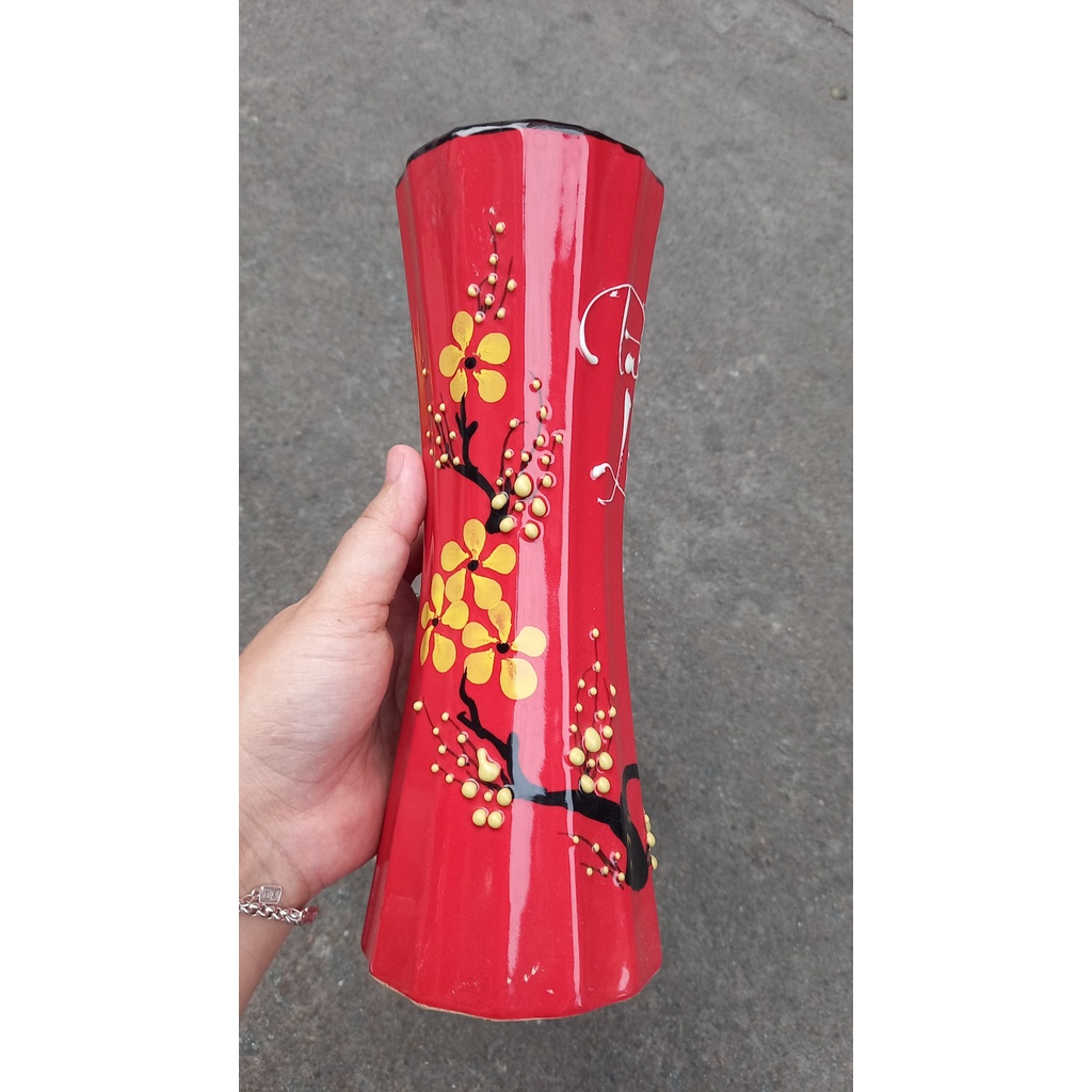 1 Bình bông tài lộc cao 22,5 cm - Bình hoa - Đô trang trí - Hương Flower