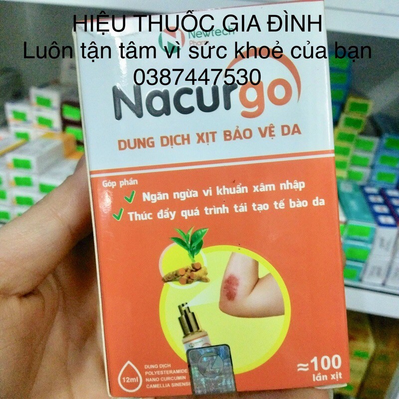 DUNG DỊCH XỊT TẠO MÀNG SINH HỌC NACURGO 100 liều xịt, 200 liều xịt