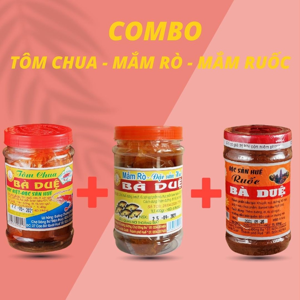 Mắm Ruốc, Mắm Cá Rò, Tôm Chua Bà Duệ 400g/Hũ – Ngất Ngây Các Loại Mắm Đặc Sản Huế