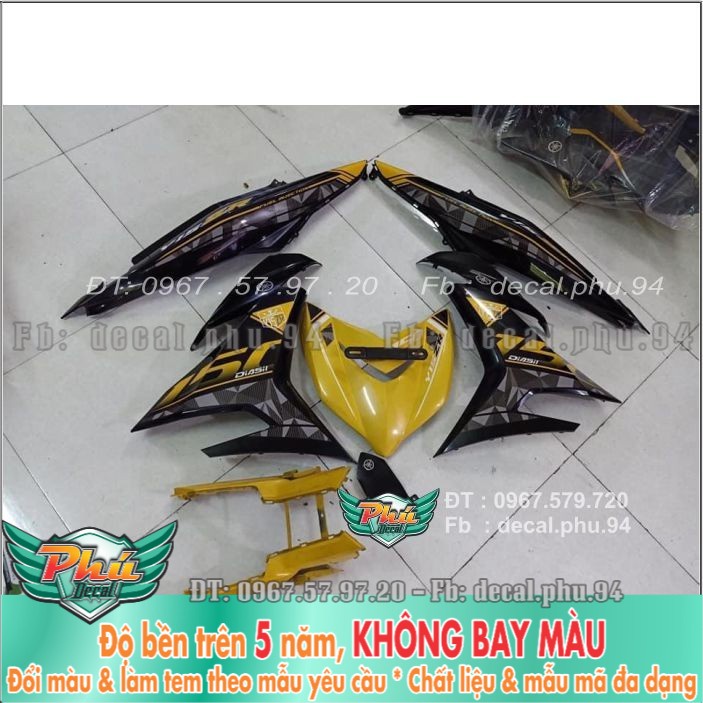 Tem rời Exciter 150 Y15ZR Vàng đen (X)