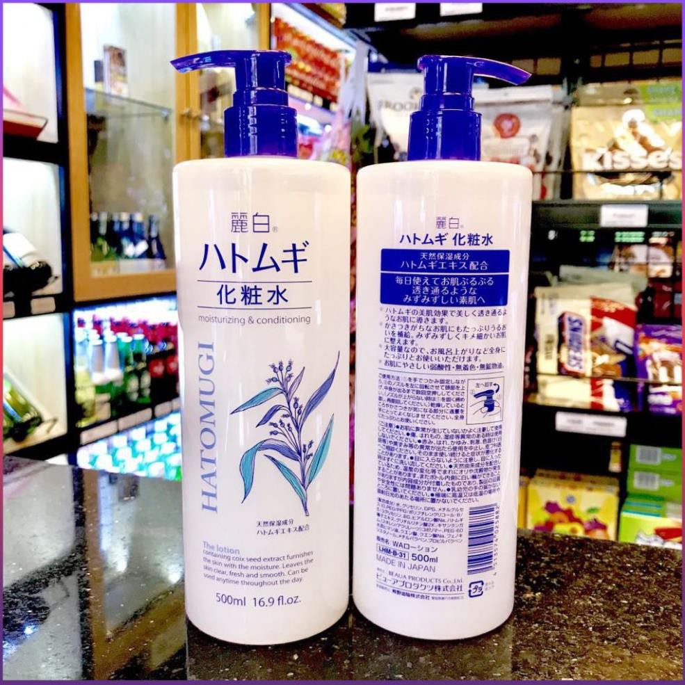 Lotion/Toner Dưỡng Ẩm HATOMUGI Reihaku Hạt Ý Dĩ Nhật Bản - 500ml | BigBuy360 - bigbuy360.vn