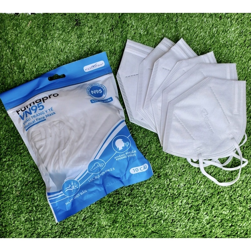 ✅ Bịch 10 cái khẩu trang 5 lớp N95 , VN95 Famapro Nam Anh kháng khuẩn