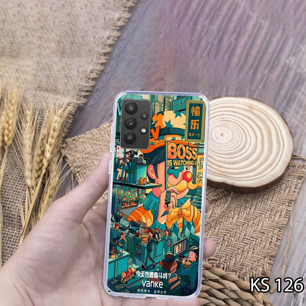[NEW] Ốp lưng Samsung A32/A52/A72 - in hình người máy và mèo sơn dầu nhiều màu sắc_KINGSTORE.HN_Ốp SS A32/A52/A72