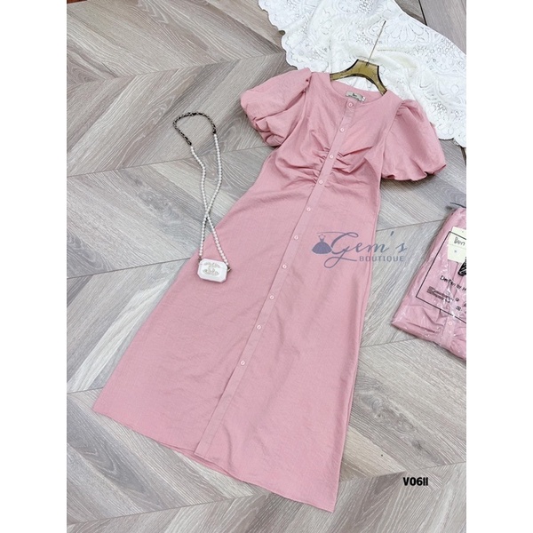 VÁY/ĐẦM THIẾT KẾ LOẠI 1 ZÚM NGỰC TAY BỒNG TÔN DÁNGD32
