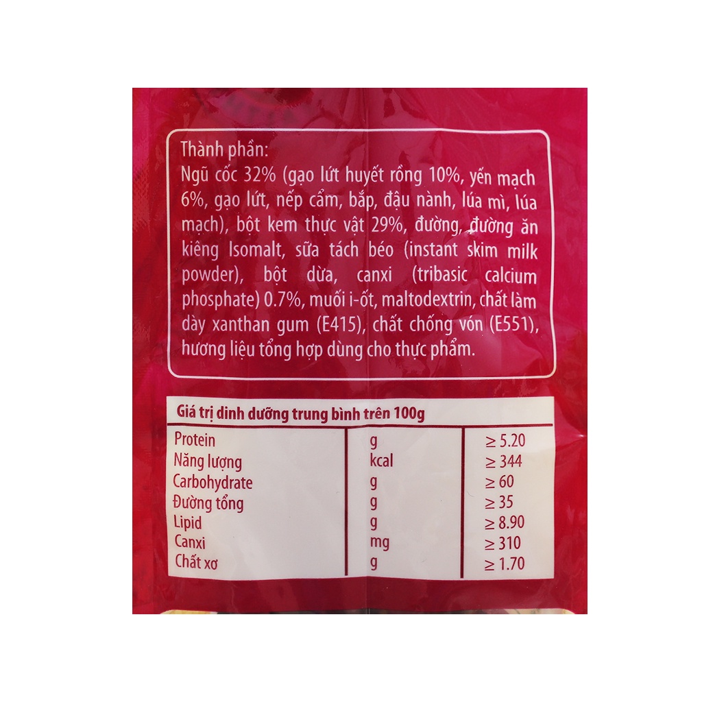 [ HCM Giao Hỏa Tốc] Ngũ Cốc Dinh Dưỡng Gaọ Lứt Huyết Rồng Xuân An - Bịch 400g ( 16gói x 25g)