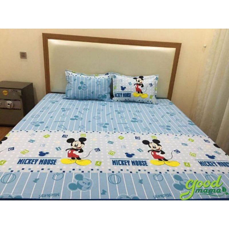 Ga  chống thấm GOODMAMA 100% vải cotton thoáng mát cho bé