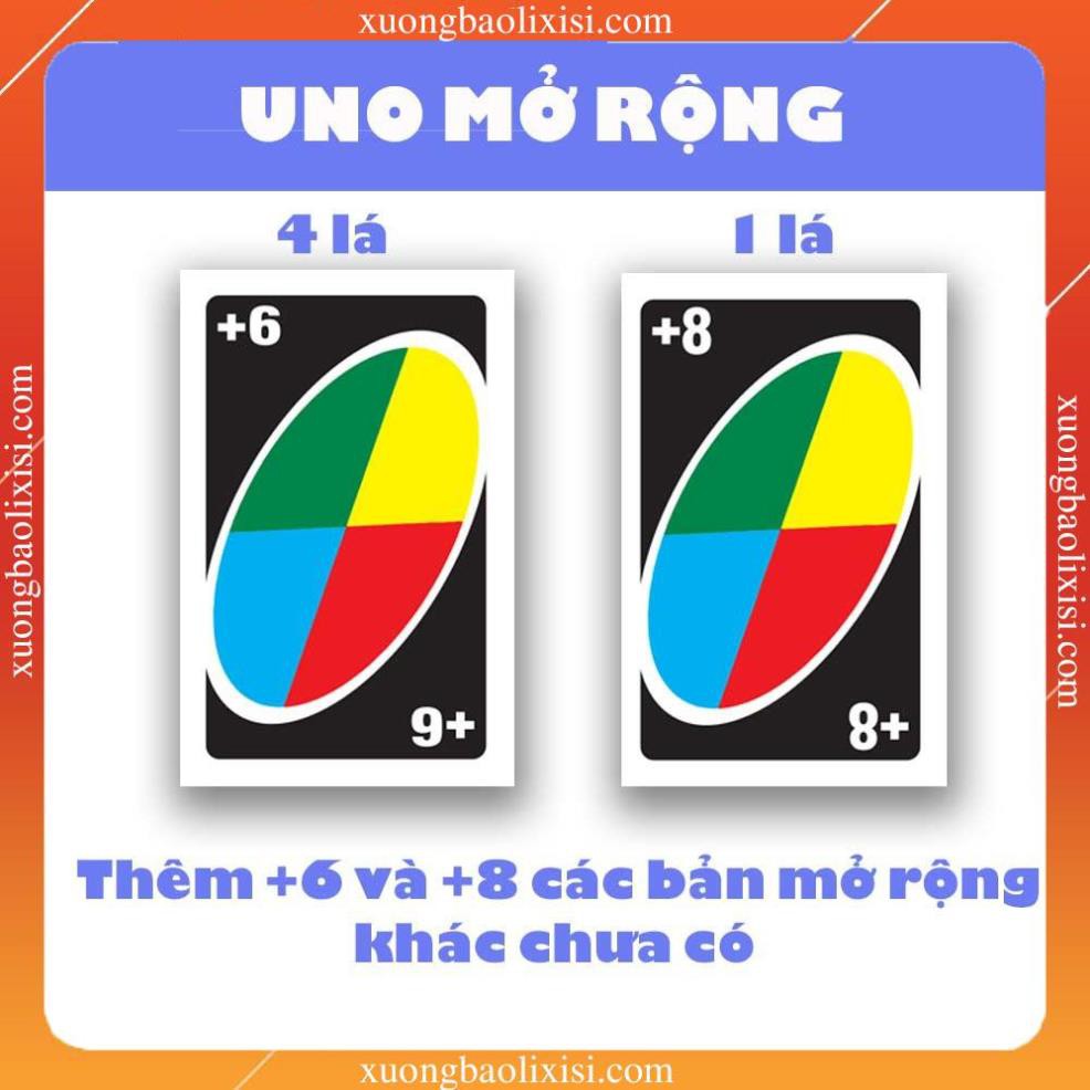 Bài UNO mở rộng 2 bản 49 LÁ SIÊU CHẤT(NHIỀU LÁ HƠN CÁC BỘ MỞ RỘNG KHÁC) [Bán Lẻ Giá Sỉ]