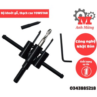 Bộ khoét gỗ thạch cao 30-120mm công nghệ Nhật Bản Towstars, được làm bằng thép cứng chịu lực