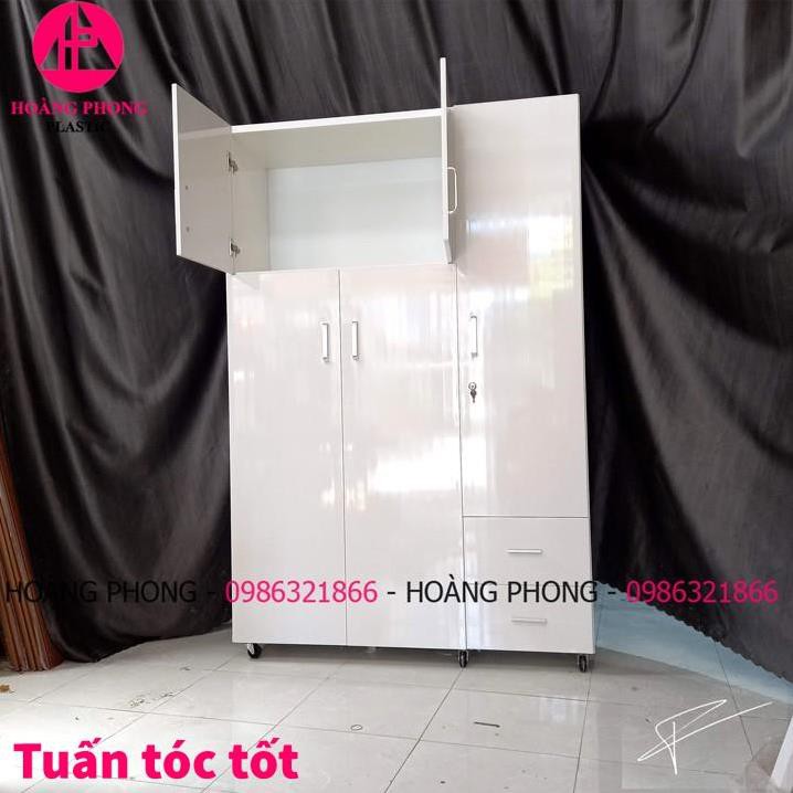 Tủ quần áo Người lớn Nhựa đài loan 1m22 x 1m85 Màu trắng 3 cánh  Cao cấp bảo hành 2 năm Miễn phí vận chuyển | BigBuy360 - bigbuy360.vn