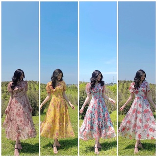 Váy hoa cổ bèo hot hit