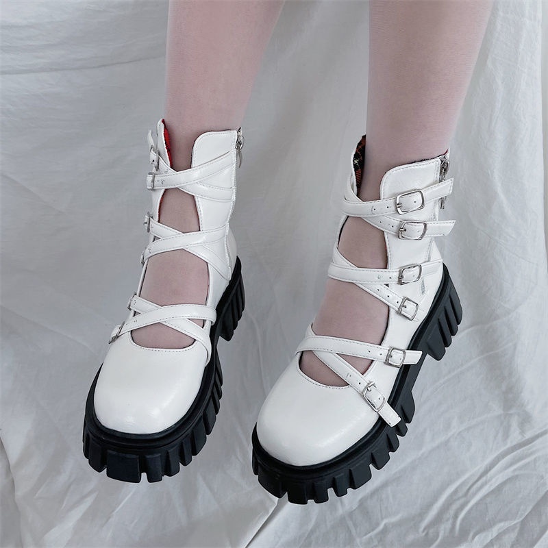 Giày Bốt Martin Đế Dày Phong Cách Retro Thời Trang 2022 Cho Nữ