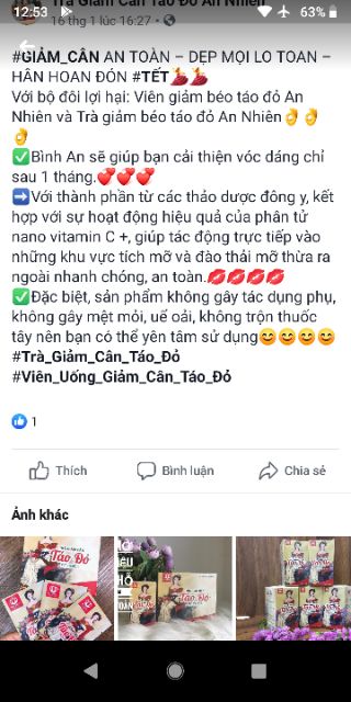 Xả giá gốc Trà giảm cân Táo đỏ An nhiên chính hãng